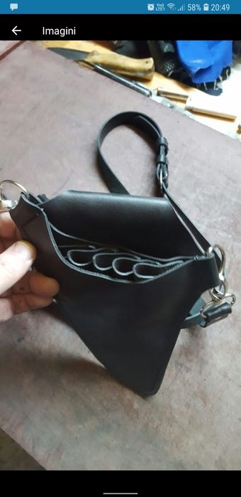 Toc din piele pentru foarfeci coafura frizerie