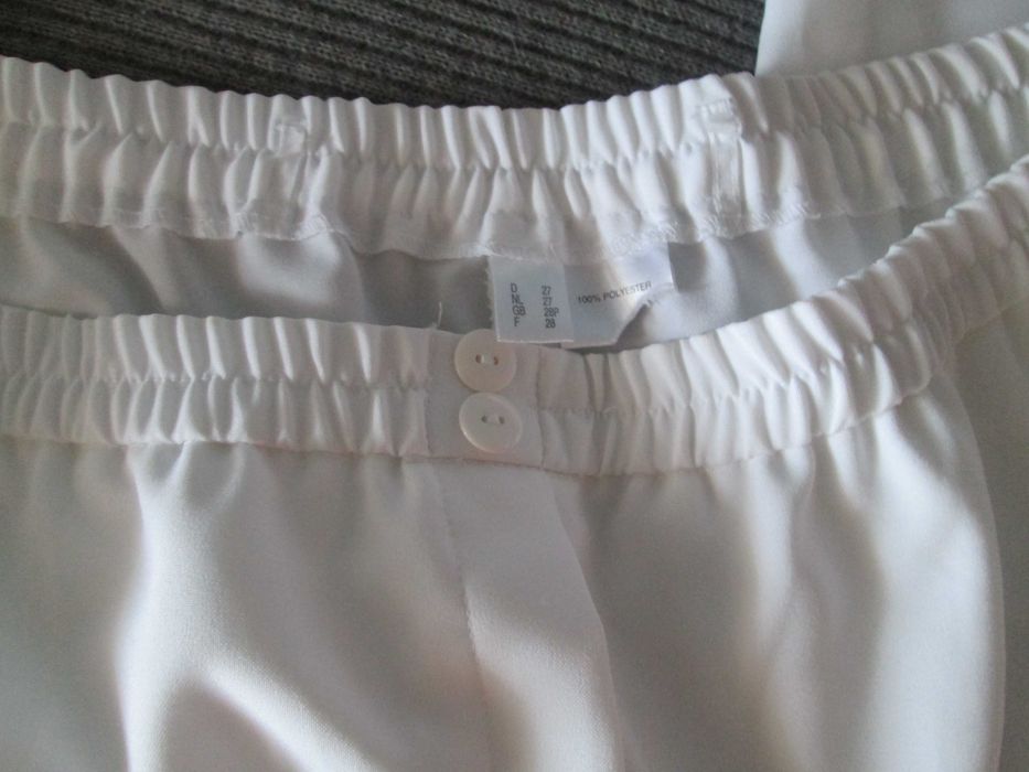 pantaloni albi dame extralarge