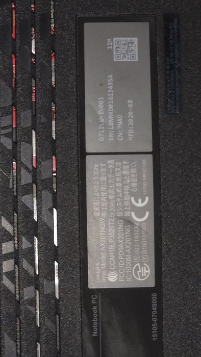 Ноутбук ASUS rog G712LU