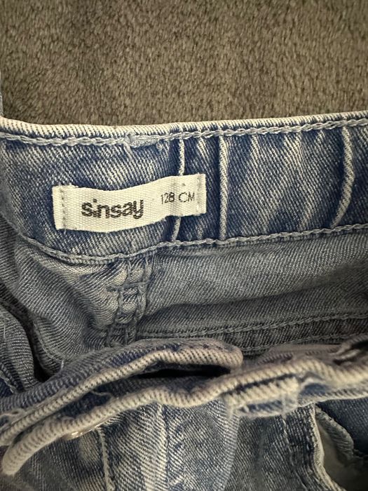 Set pentru fete: geacă din denim roz si blugi. 122cm, 6-7 ani