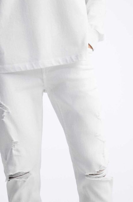 Мужские джинсы skinny fit (узкие) "ZARA" рваные, размер 30 (маломерка)