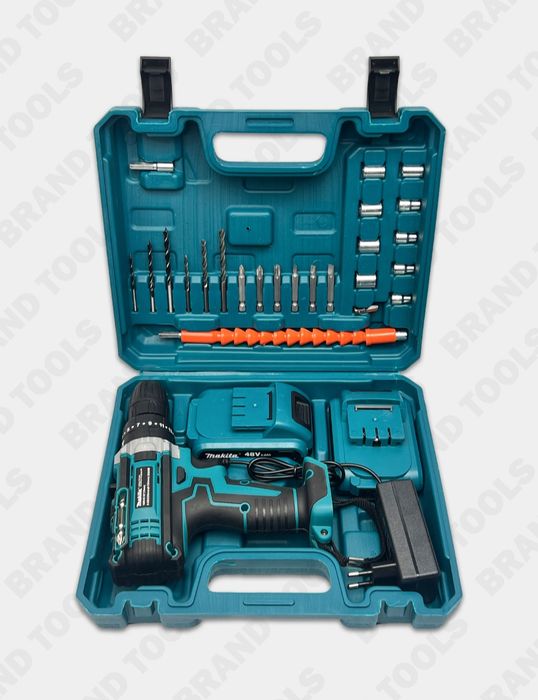 Ударный шуруповёрт 48в, аккумуляторный,дрель, набор из 24 предметов