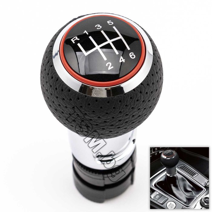 Кожена Топка Скоростен Лост за AUDI A3 S3 8P 8V АУДИ А3 8П 8В S-Line