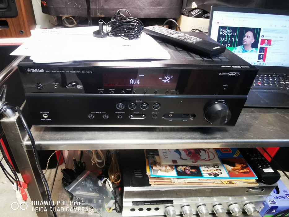 Amplificator, receiver Yamaha RX V577, cu telecomanda  și microfon