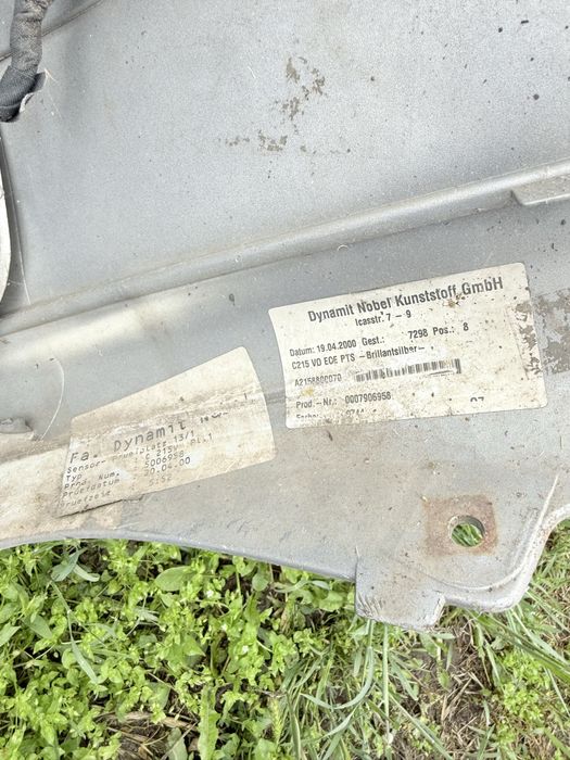 Предна броня Мерцедес ЦЛ Mercedes CL W215 сива Mercedes bronq predna