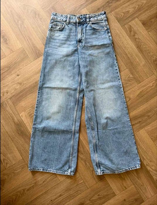 Широки широки дънки H&M Divided с висока талия / EUR 32 (XS)