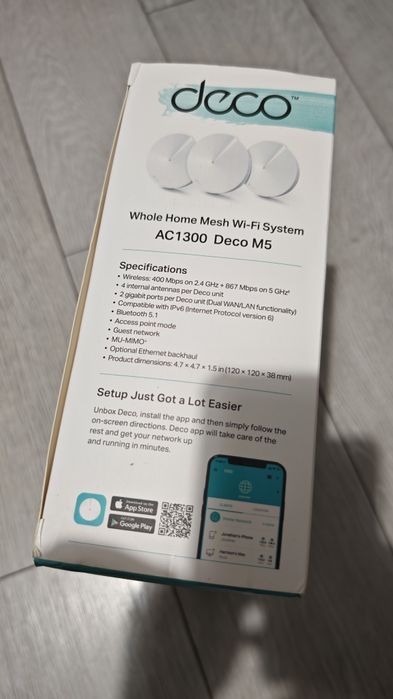 Wi-Fi Mesh TP-Link Deco M5 (3-pack) AC1300 Gigabit