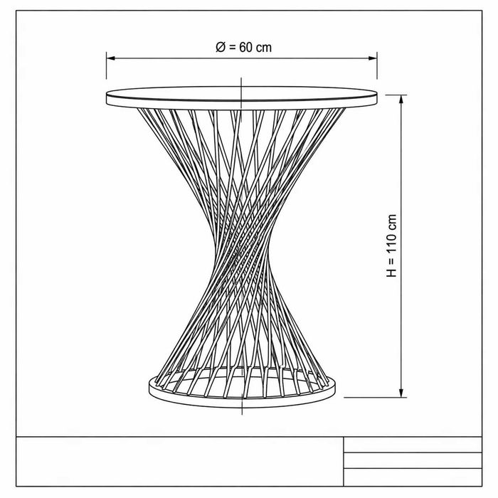 Masă cocktail bar premium spiral auriu, blat sticlă, șampanie și evenimente luxury