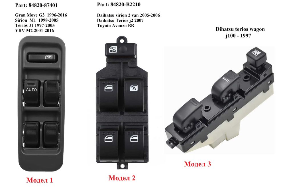 Панел бутони ел.стъкла Daihatsu Terios Sirion Gran Move