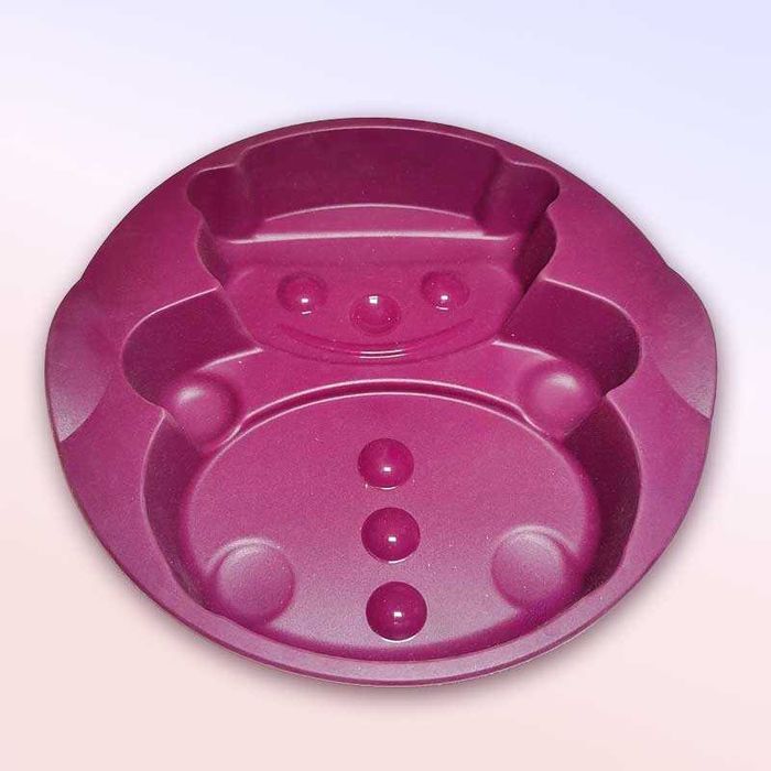 Силиконова форма Tupperware Снежен човек – лилава, кръгла