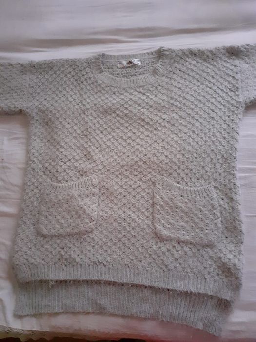 Pulover dama oversize asimetric