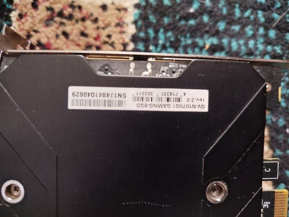 Продается видеокарта Nvidia gtx 1070 g1 gaming