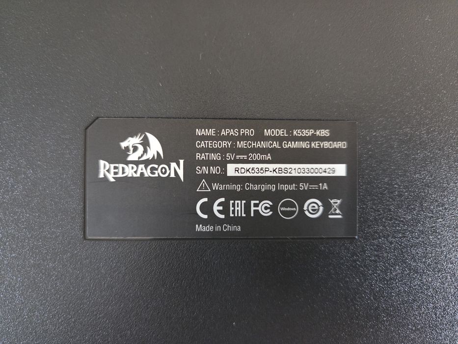 Клавиатура Redragon Apas Pro