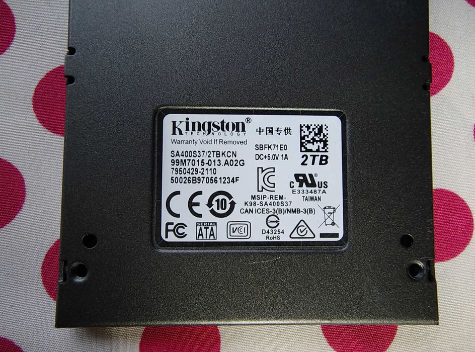 SSD Kingston A400 2 TB SATA-III 2.5 inch.