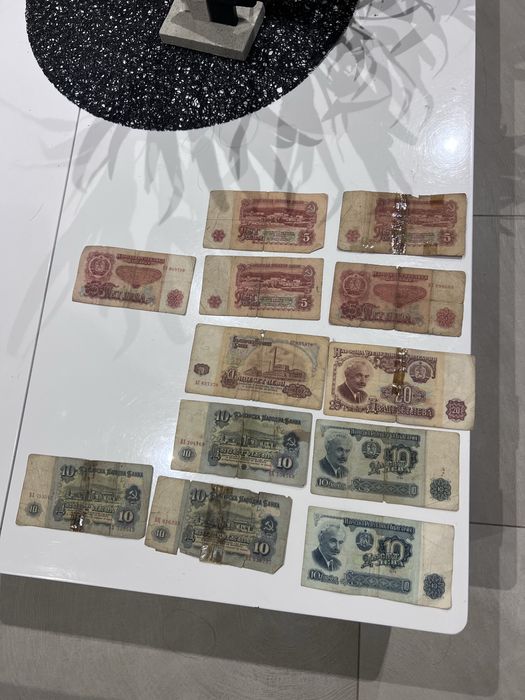 Стари български банкноти от 1962 – 5, 10 и 20 лв (колекция)