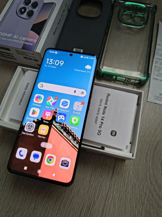 Redmi Note 14 Pro 5G, Amoled 120Hz, 200 MP AI, 8GB