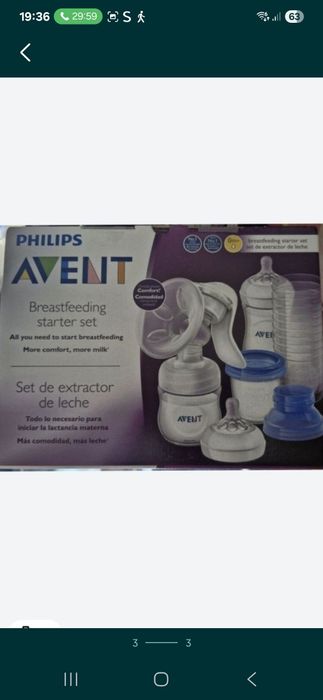 Pompa de san manuala cu recipiente pt lapte sau mancare noua Avent Phi