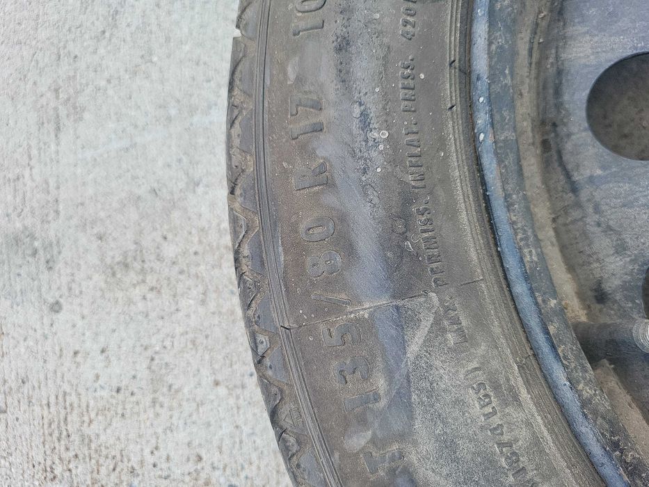 Roate rezerva 135/80 r17+cric+coarba originala bmw e60