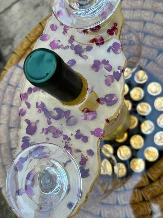 Сгъваема Маса от Епоксидна смола с коркови тапи