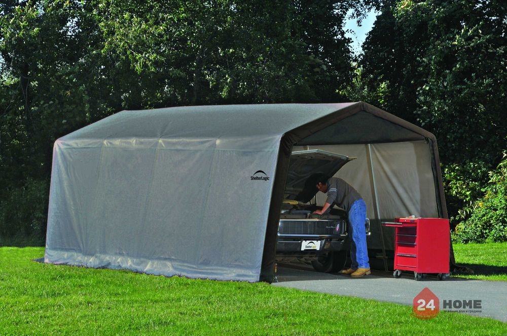 Гараж за автомобил ShelterLogic 3×6.1х2.4 м, двускатен