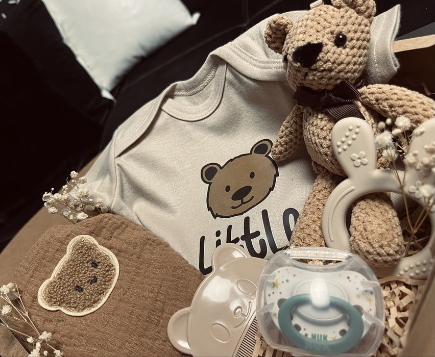 Бебешка подаръчна кутия с мече