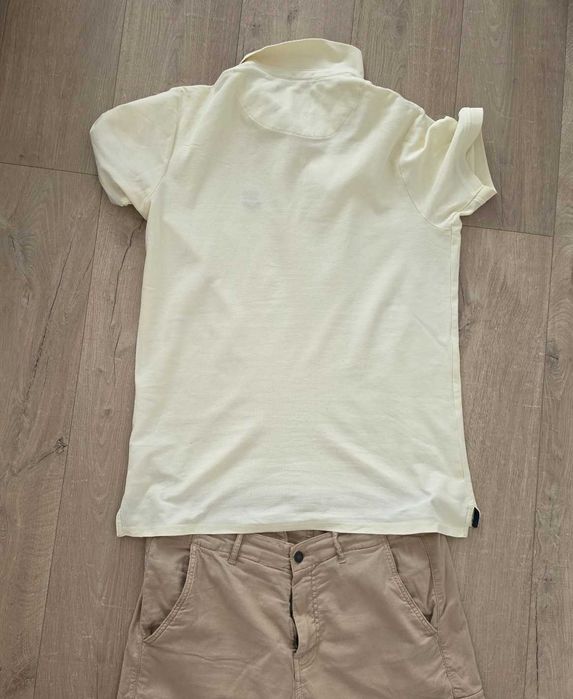 Tricou polo bărbați Indicode, mărimea L, galben pal / crem