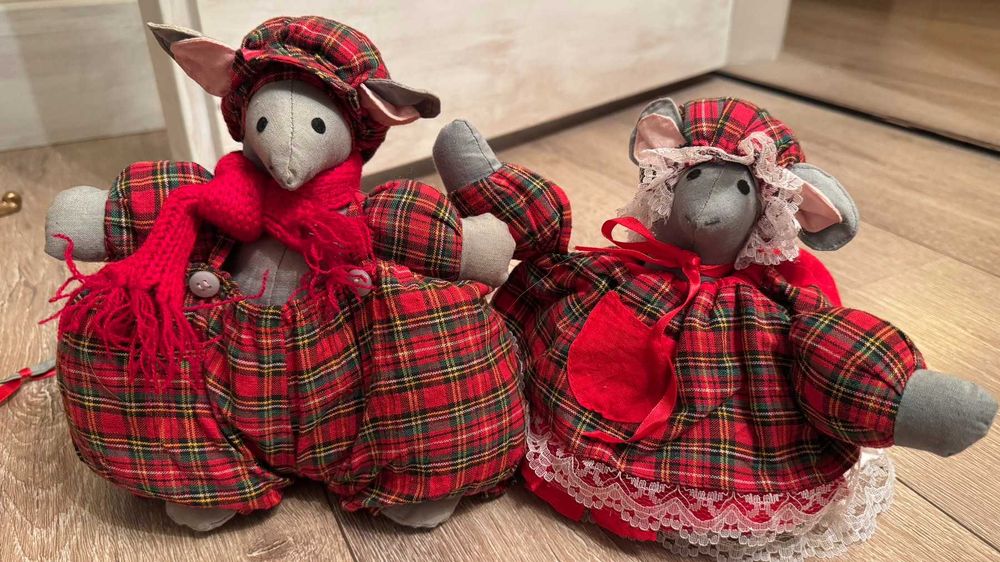 Двойка винтидж Коледни мишлета– Норвегия.