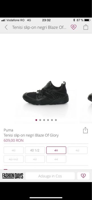 40,5 - Adidasi Puma Ying & Yang - Alb & Negru incaltati de cateva ori