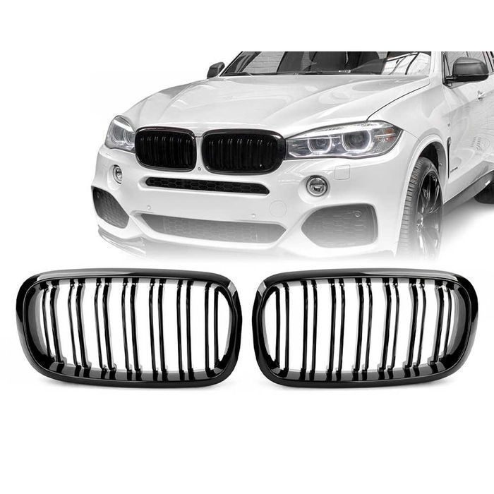 Grile duble BMW X5 X6 F15 F16 2013-2018 - Negru Lucios