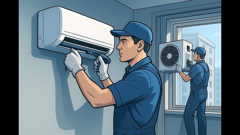 Установка кондиционер