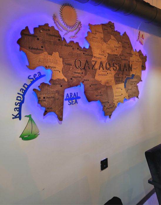 Карта Казахстана декор