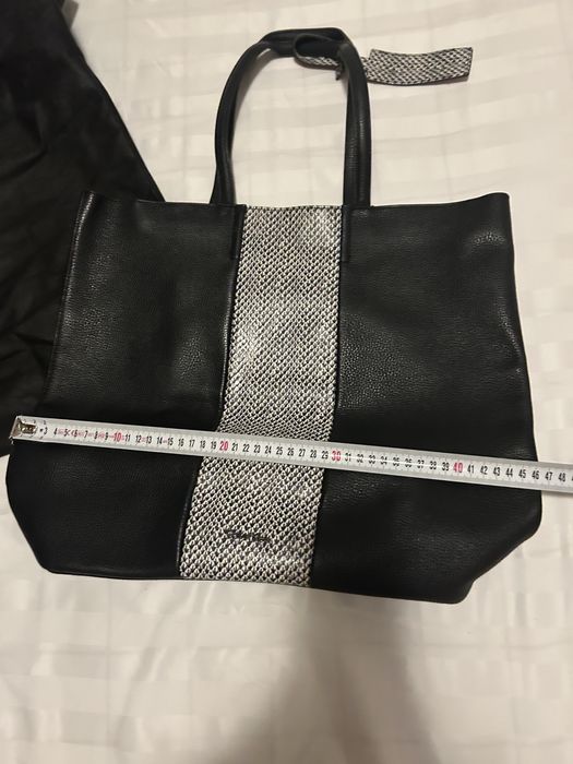 Чанта от естествена кожа Calvin Klein