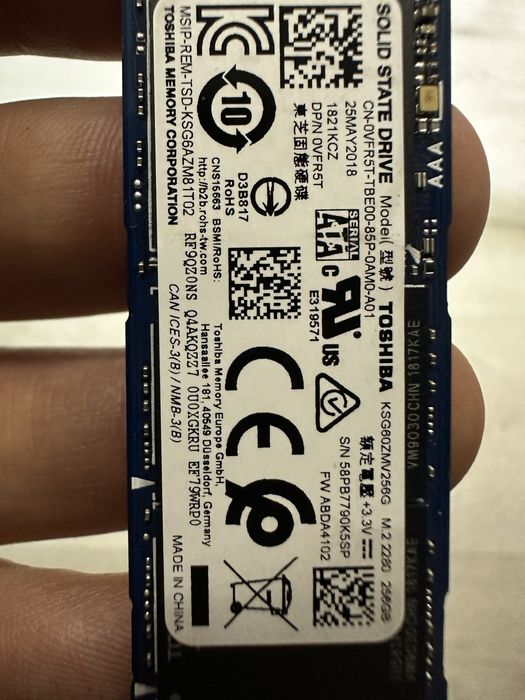 Ssd Toshiba KSG60ZMV256G M.2 2280 256GB