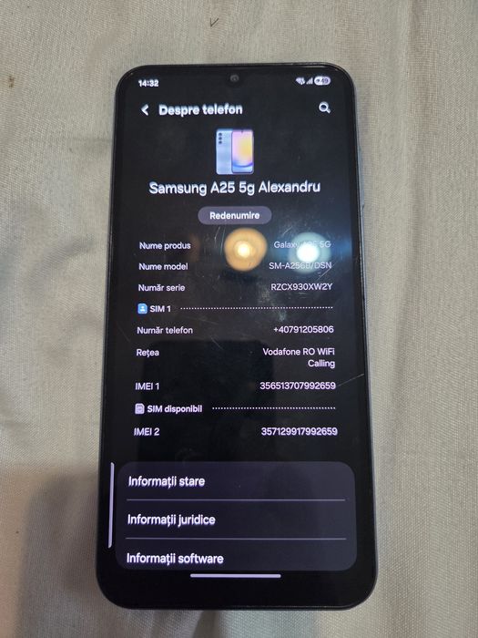 Vând Samsung galaxy A25 5G