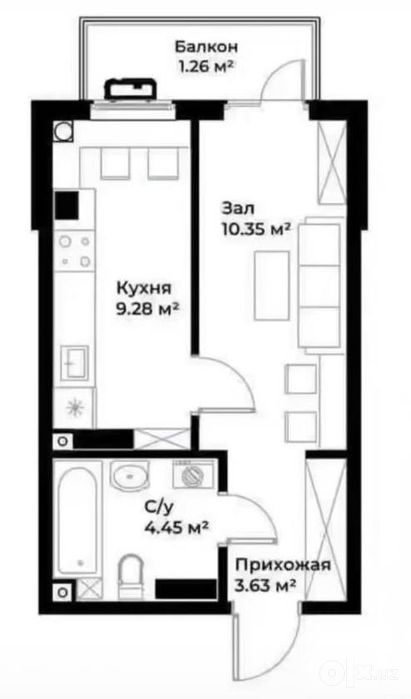 1/3/12 30кв квартира в ЖК Ассалом Жомий/Assalom Jomiy