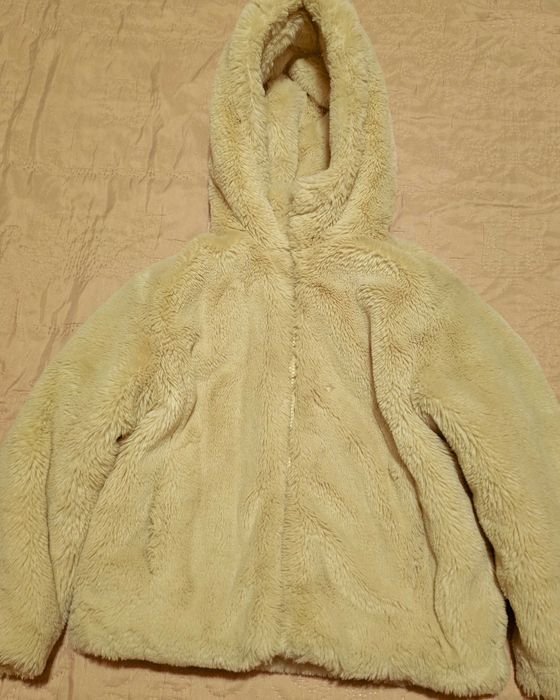 Jachetă fete blăniță Zara 6-7 ani Ivory