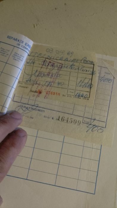 Broșuri și chitanțe garanții anii '60s-'70s