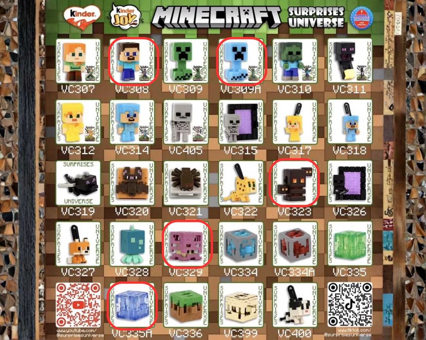 Колекция Kinder Joy Minecraft