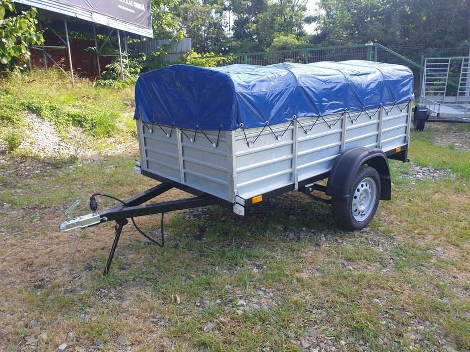 Remorca Noua L- 2.50m cu Foi De Arc si telescop! Carte CIV, Prelata