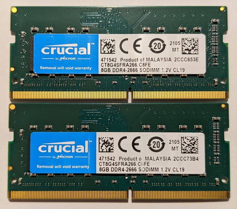 Kit SODIMM DDR4 2666MHz 16GB Crucial