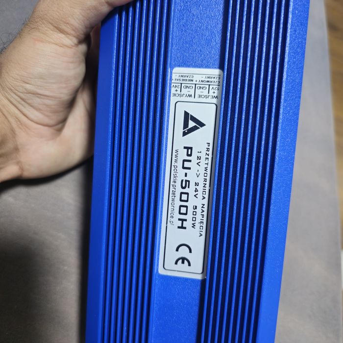 Convertor, AZO, DC/DC, 10-20 VDC la 24 VDC, 500W, IP67, albastru, 250x95x55mm