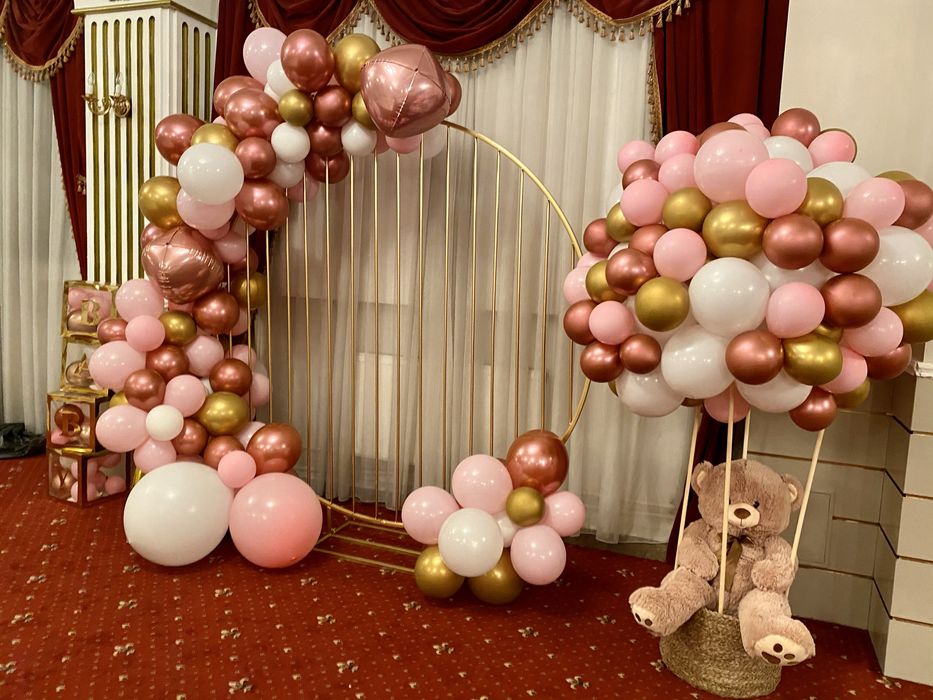 Supurt metalic Auriu fotocorner pentru baloane sau flori