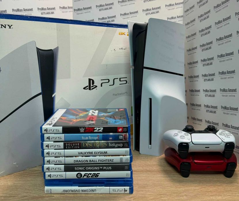 Consola PS5 Disk 1TB 2xcontroller Jocuri ProMax Amanet