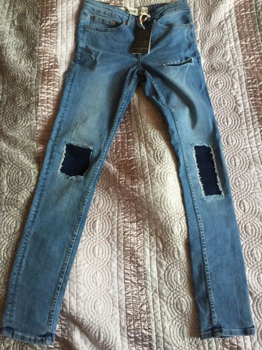 Нови оригинални мъжки stretch/skinny jeans new look