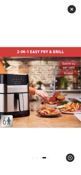 Air Fryer Tefal Easy Fry&Grill 2in1 air fryer EY505D15, 1400W, 4.2L