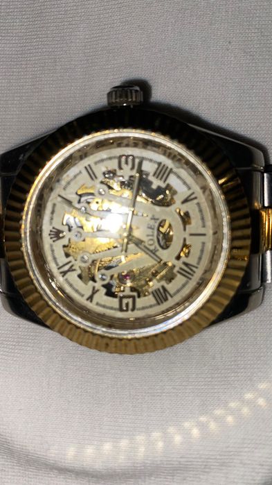 МЪЖКИ Часовник ролек механичен със златно покритие