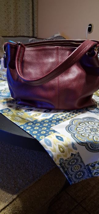 Нова стилна чанта от естествена кожа