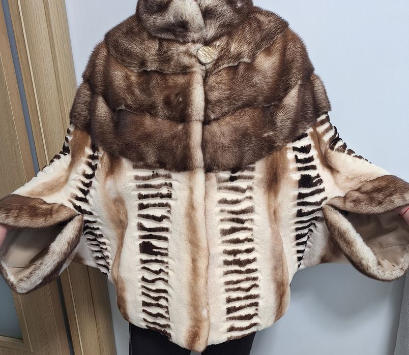 Супер цена Палто Норка естествен косъм и чинчила