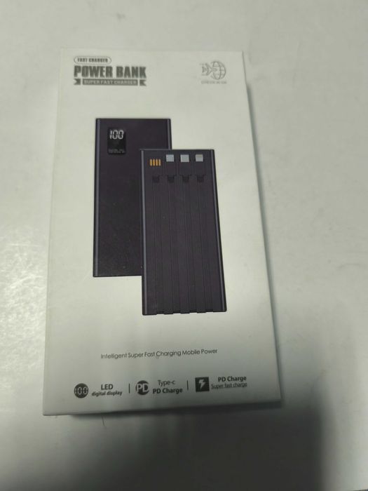 Baterie externa - power bank 20000 mAh 66 W cu cabluri