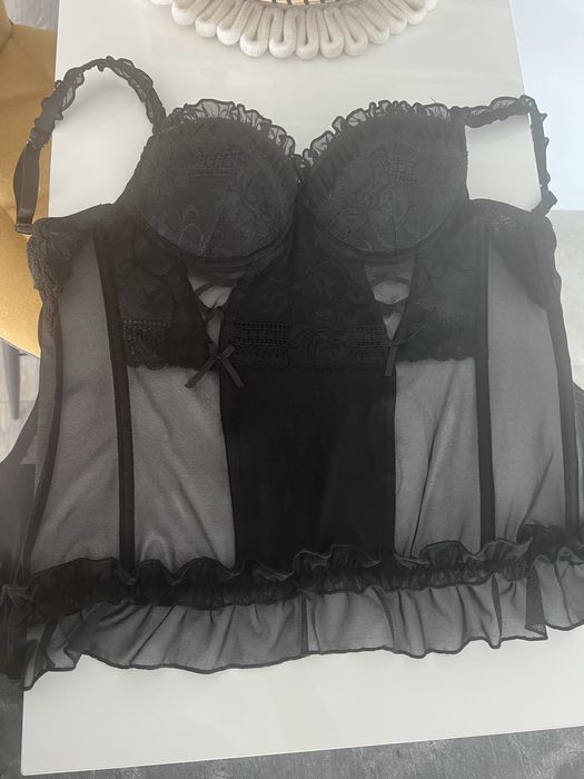 Чисто нов черен секси корсет + подарък